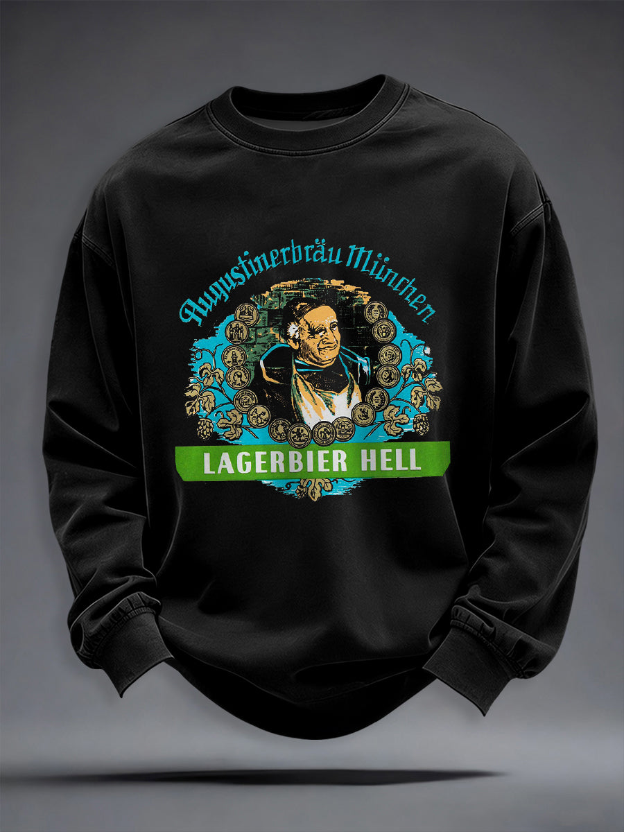 Herren Bier liebhaber Sweatshirt mit Rundhals ausschnitt