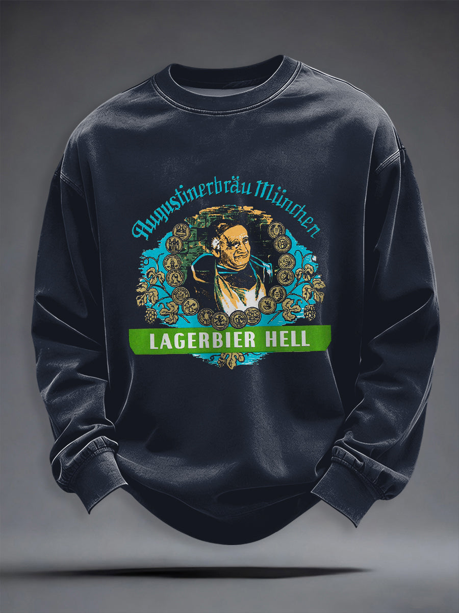 Herren Bier liebhaber Sweatshirt mit Rundhals ausschnitt
