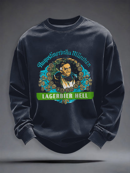 Herren Bier liebhaber Sweatshirt mit Rundhals ausschnitt
