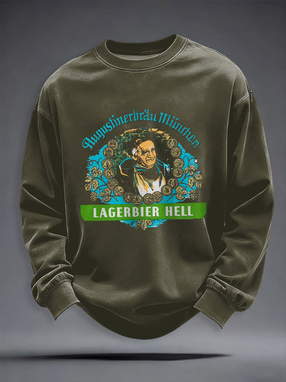 Herren Bier liebhaber Sweatshirt mit Rundhals ausschnitt