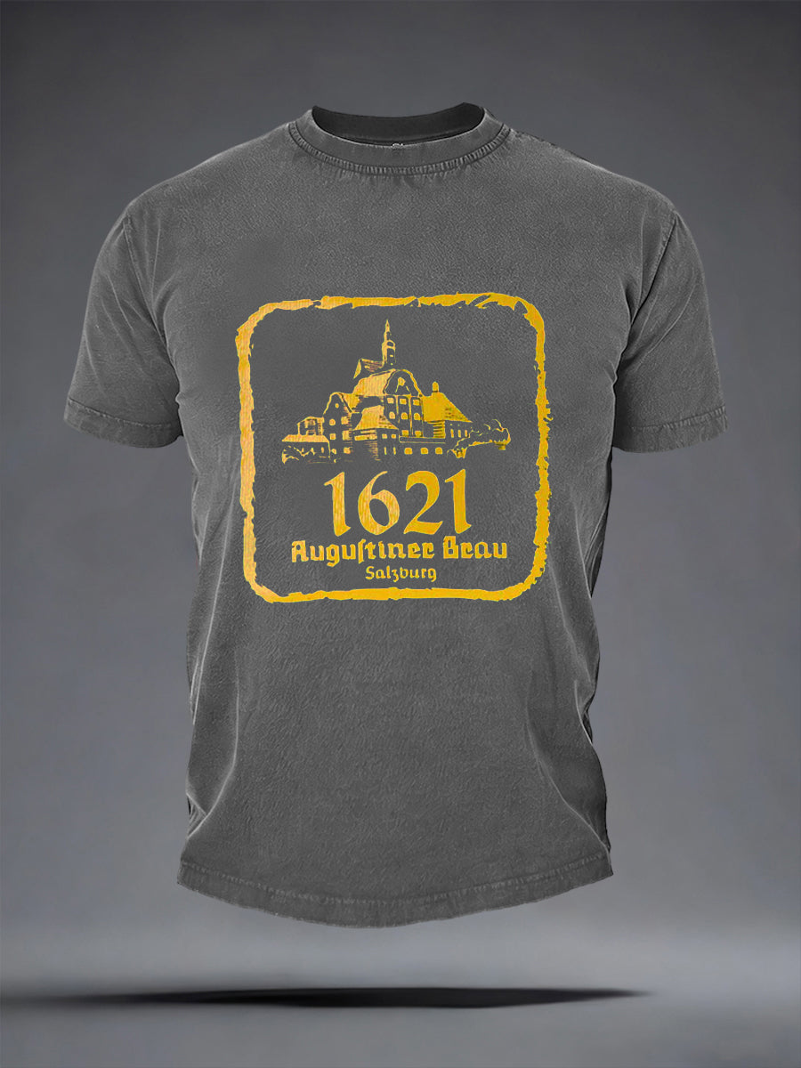 Herren-Bierliebhaber-T-Shirt mit kurzen Ärmeln