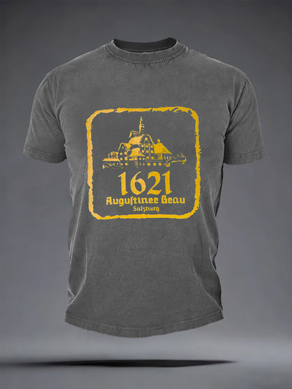 Herren-Bierliebhaber-T-Shirt mit kurzen Ärmeln