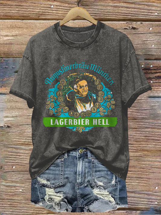Frauen-T-Shirt für Bierliebhaber mit kurzen Ärmeln