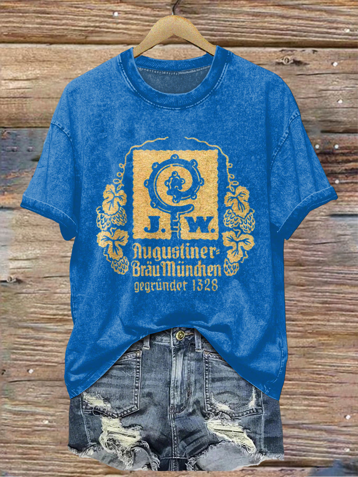 Frauen-T-Shirt für Bierliebhaber mit kurzen Ärmeln