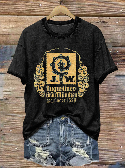 Frauen-T-Shirt für Bierliebhaber mit kurzen Ärmeln