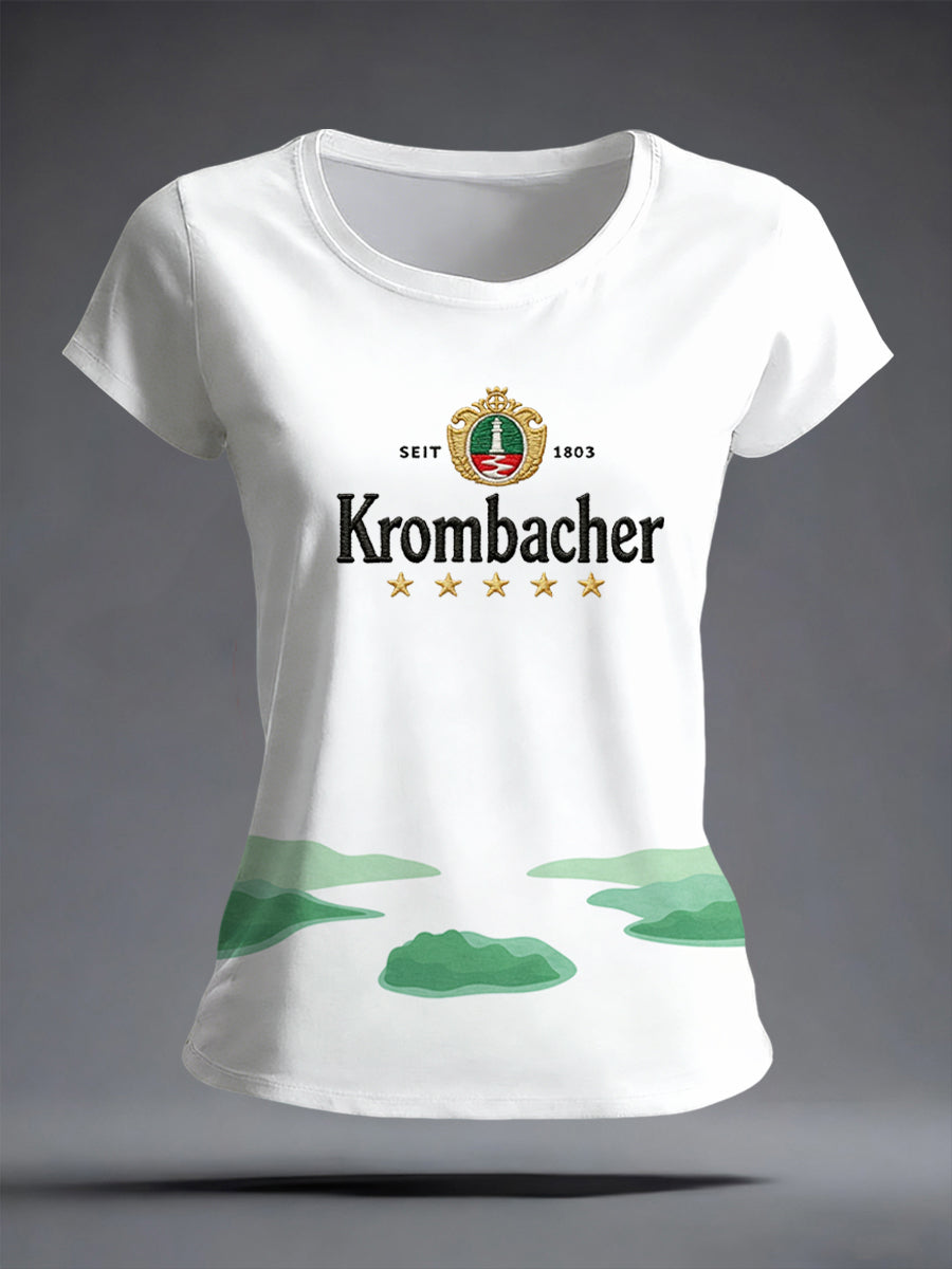 Frauen-T-Shirt für Bierliebhaber mit kurzen Ärmeln