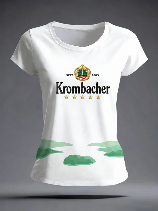 Frauen-T-Shirt für Bierliebhaber mit kurzen Ärmeln