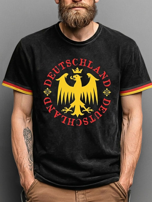 Retro deutsches Emblem Adler Kunst 100% Baumwolle T-Shirt