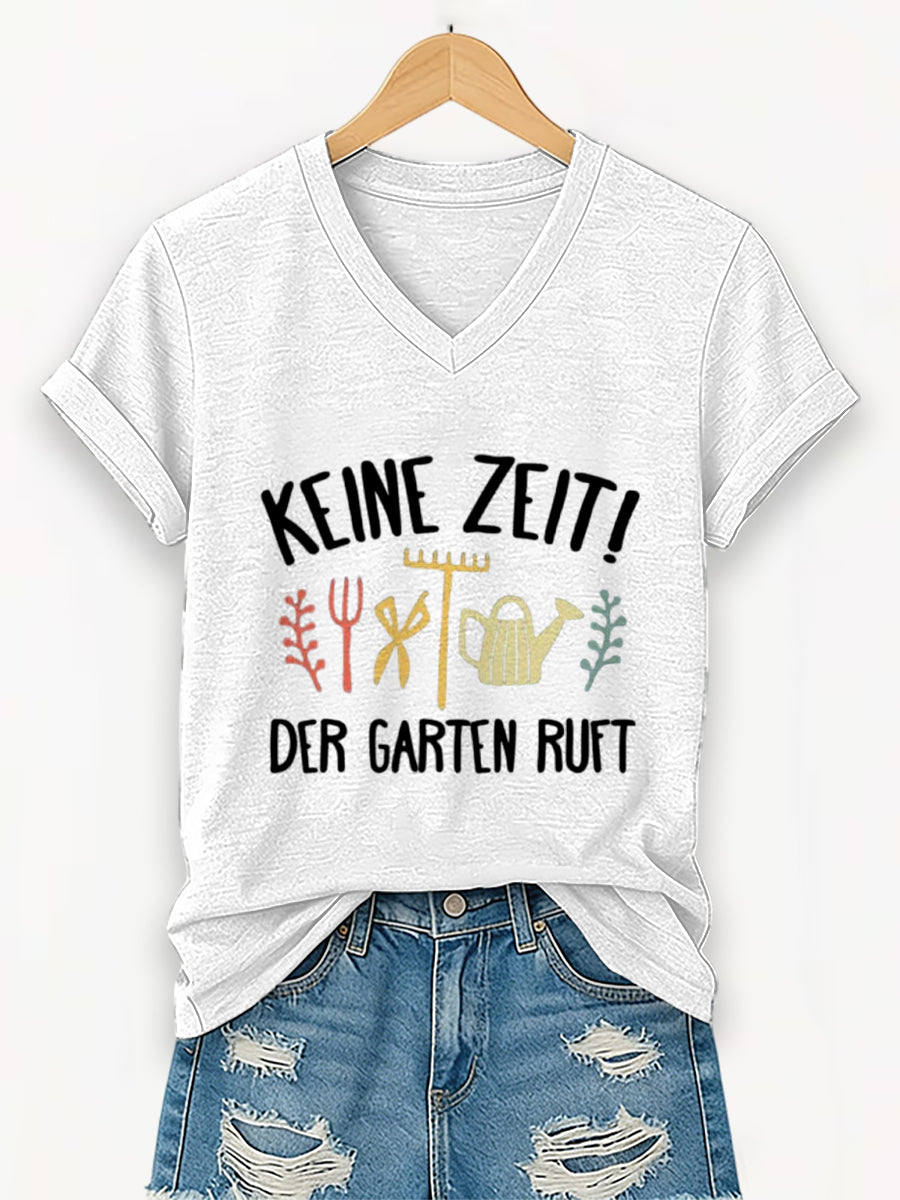 Damen-Garten-T-Shirt mit kurzen Ärmeln