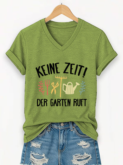 Damen-Garten-T-Shirt mit kurzen Ärmeln