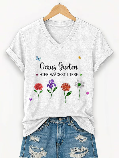 Frauen Garten Kurzarm T-Shirt