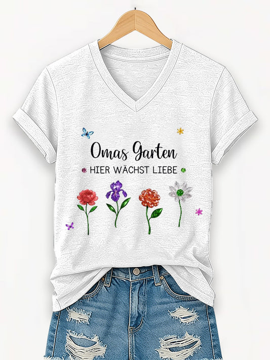 Frauen Garten Kurzarm T-Shirt