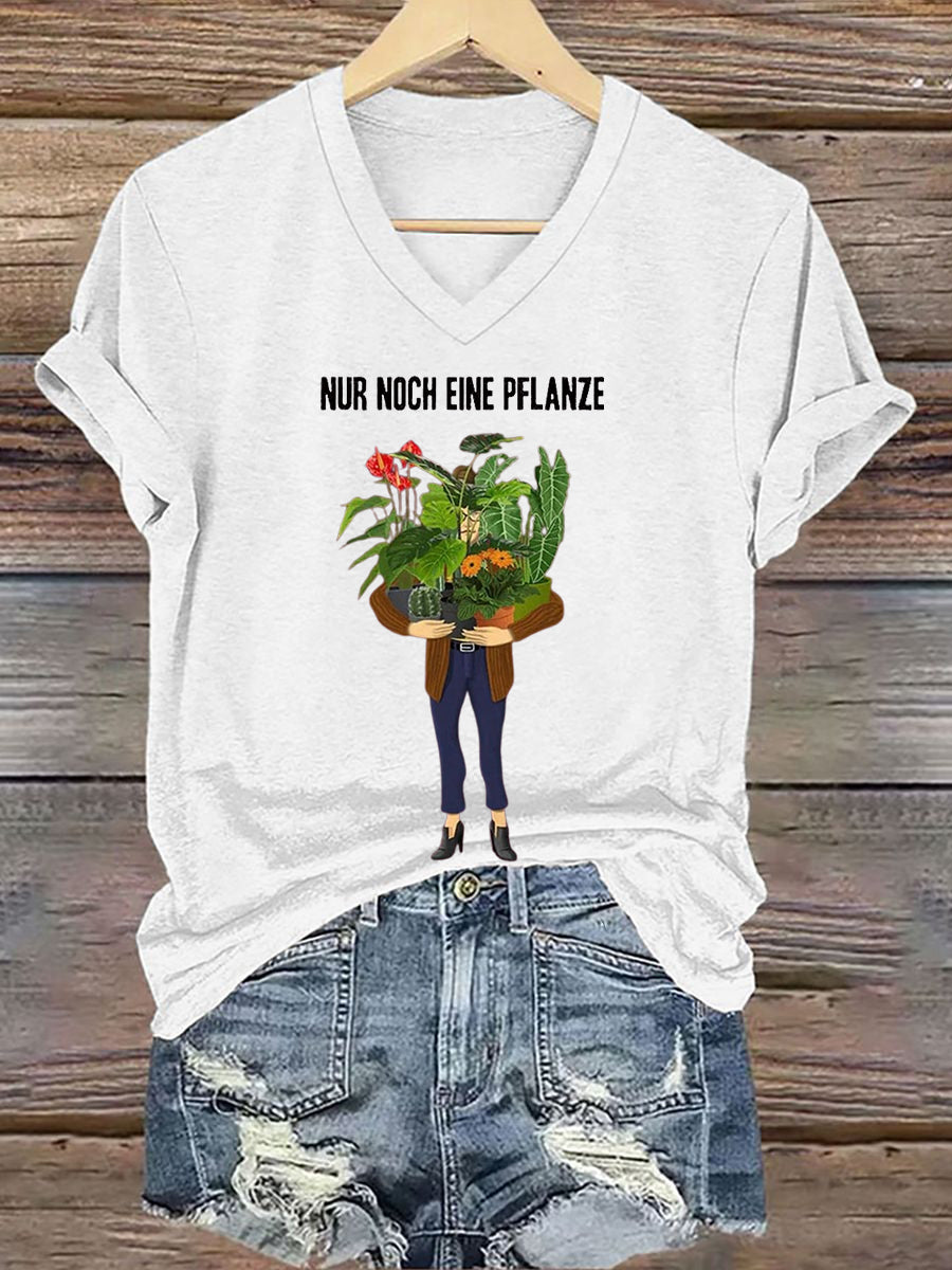 Damen Noch eine Pflanze T-Shirt mit kurzen Ärmeln