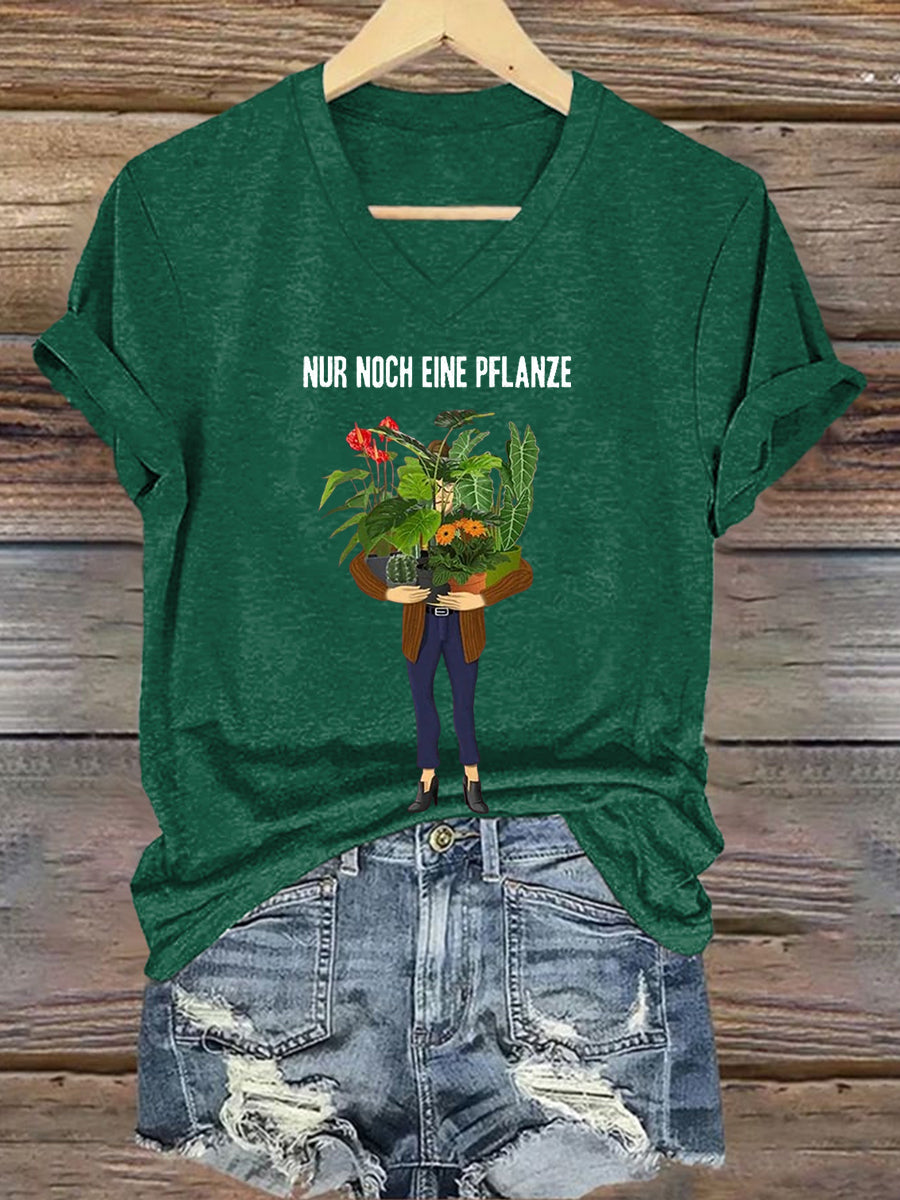 Damen Noch eine Pflanze T-Shirt mit kurzen Ärmeln