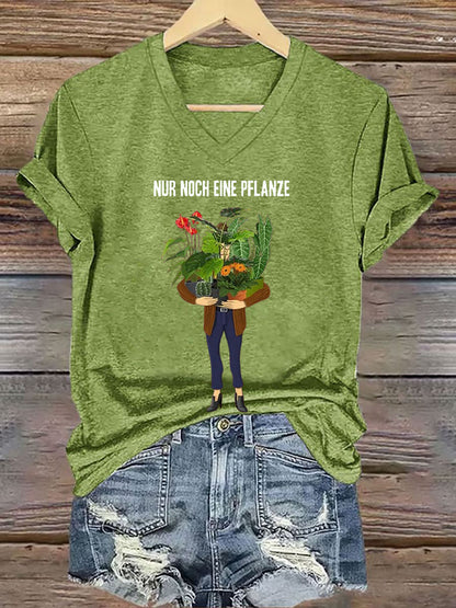 Damen Noch eine Pflanze T-Shirt mit kurzen Ärmeln