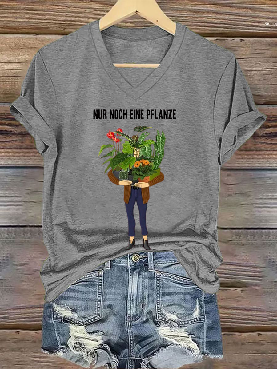 Damen Noch eine Pflanze T-Shirt mit kurzen Ärmeln