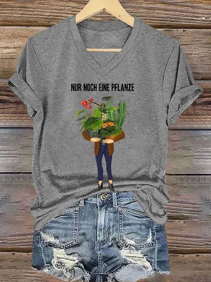 Damen Noch eine Pflanze T-Shirt mit kurzen Ärmeln