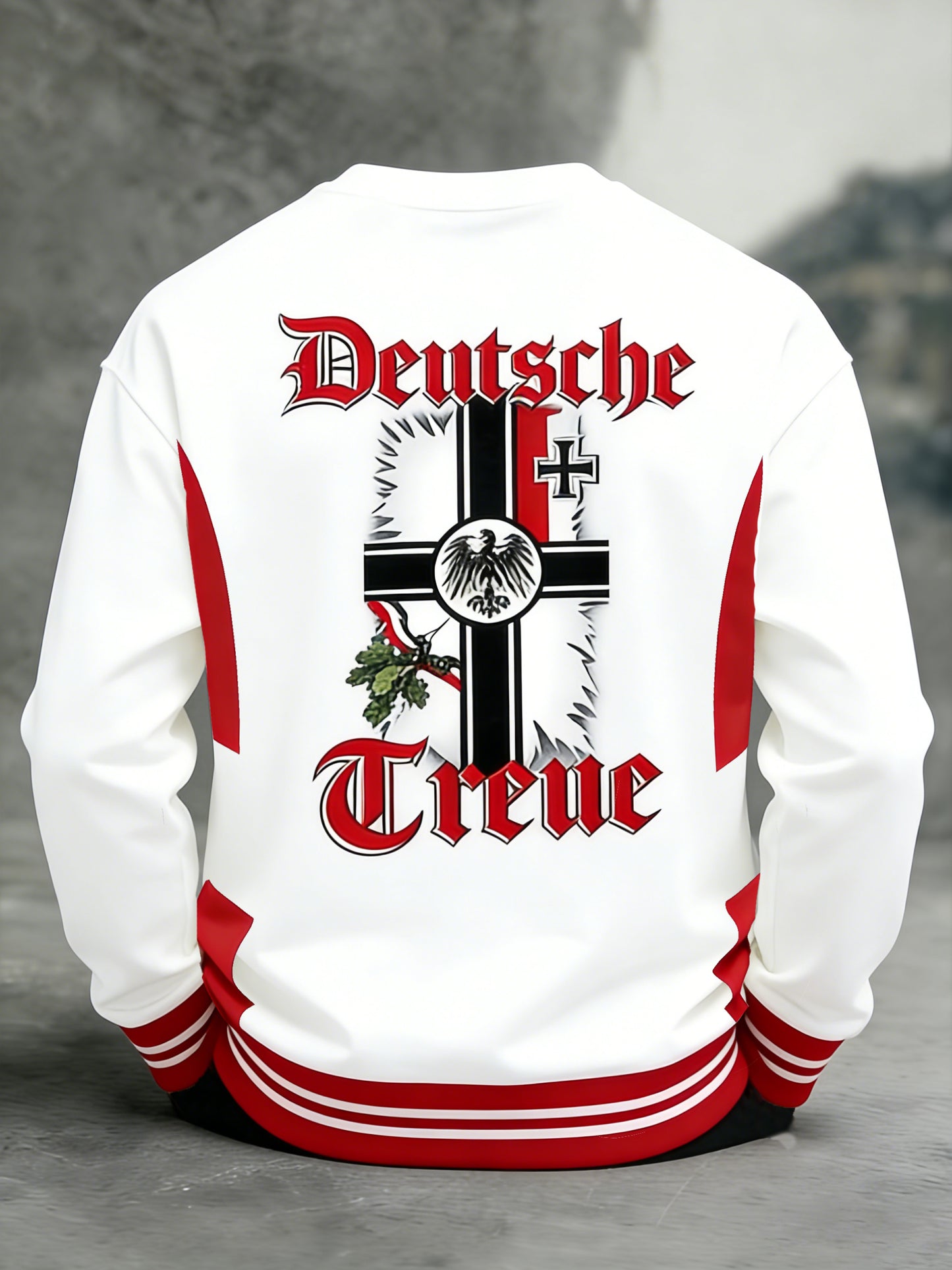 Retro Deutsches Flaggen-Print Lässiges Sweatshirt