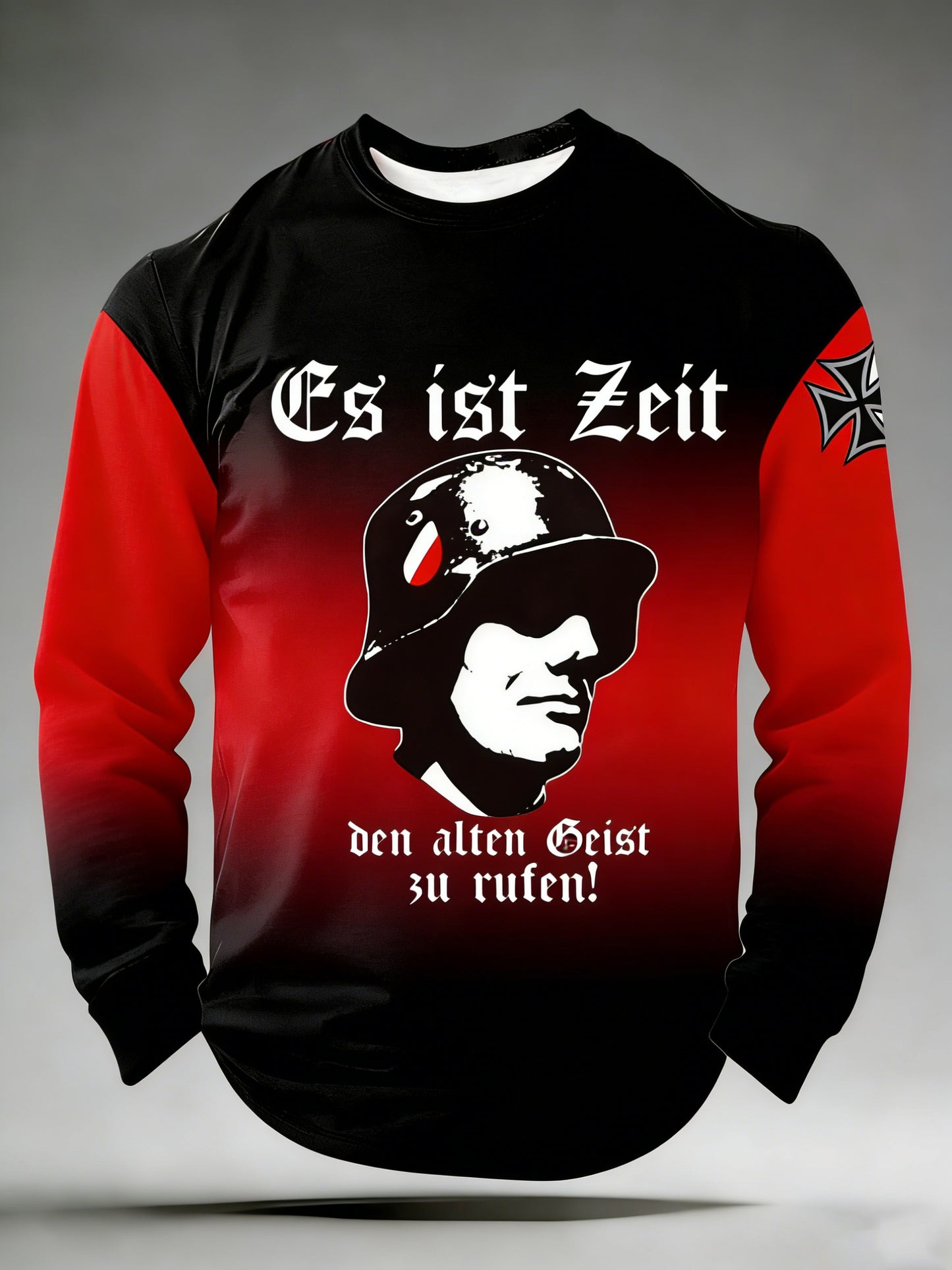 Retro Deutsches Flaggen-Print Lässiges Sweatshirt