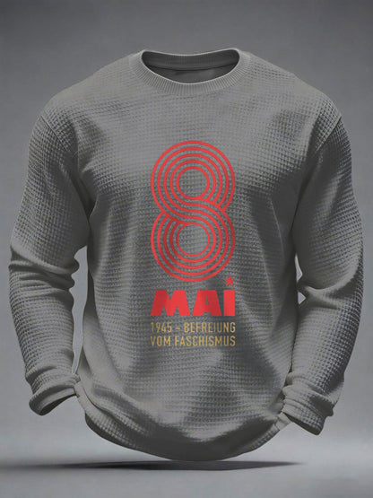 Herren 8. MAI 1945 Waffel-Longsleeve-T-Shirt