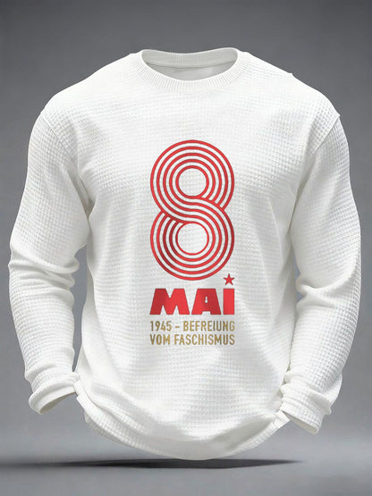 Herren 8. MAI 1945 Waffel-Longsleeve-T-Shirt