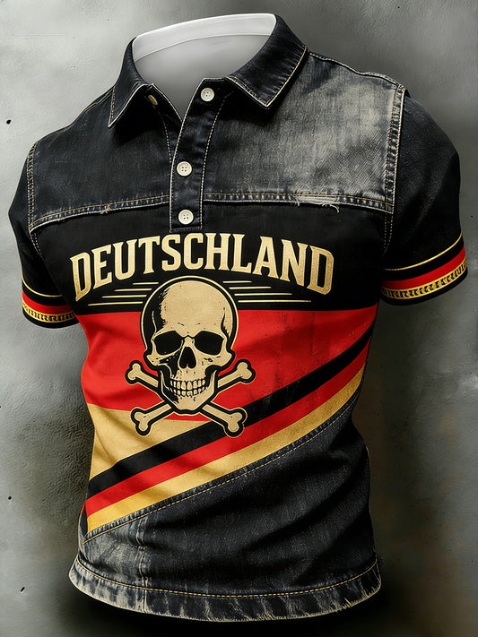 Bedrucktes Polos hirt im Herren stil