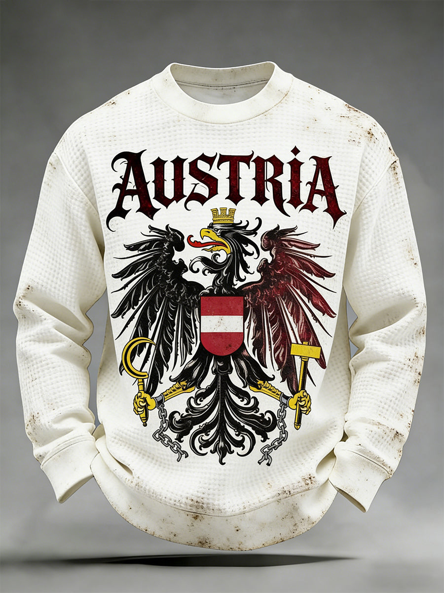 Herren-T-Shirt mit Langarm und Print