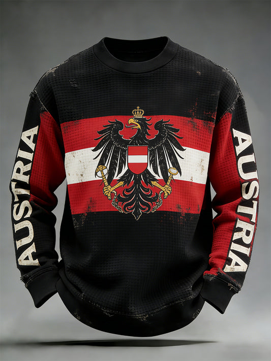Herren-T-Shirt mit Langarm und Print