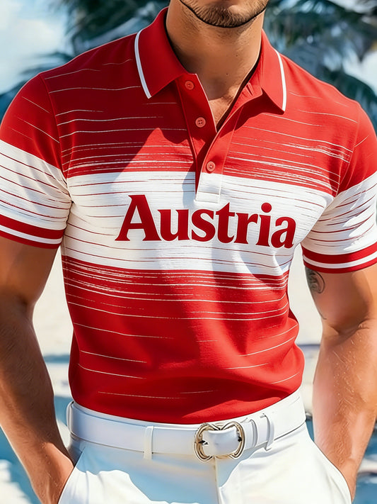 Herren-Poloshirt mit Print
