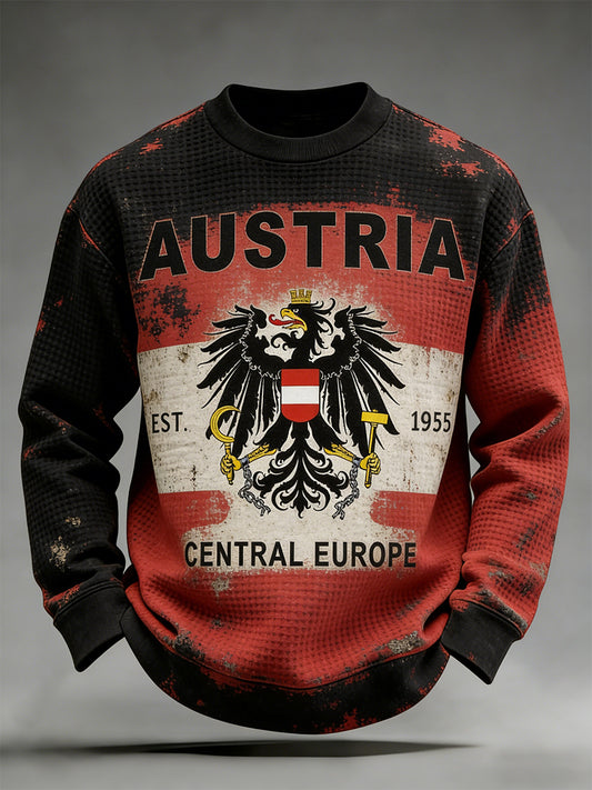 Herren-T-Shirt mit Langarm und Print