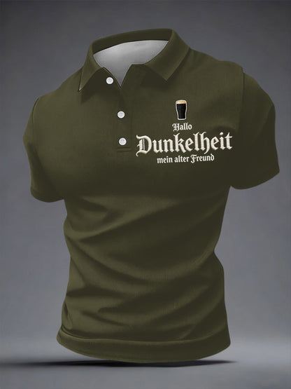 Herren-Shirt mit dem Aufdruck „Hello Darkness My Old Friend“