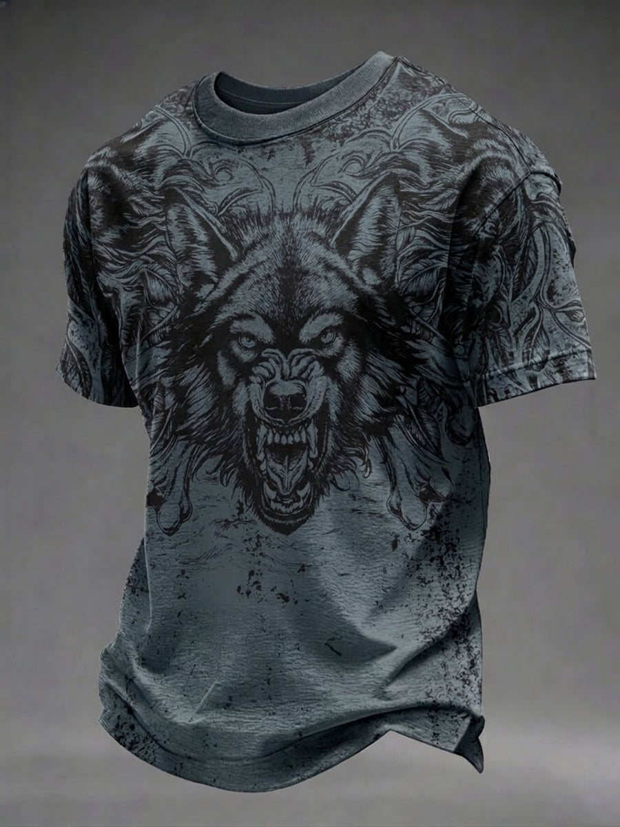 Herren-Casual-T-Shirt mit Totenkopf-Print
