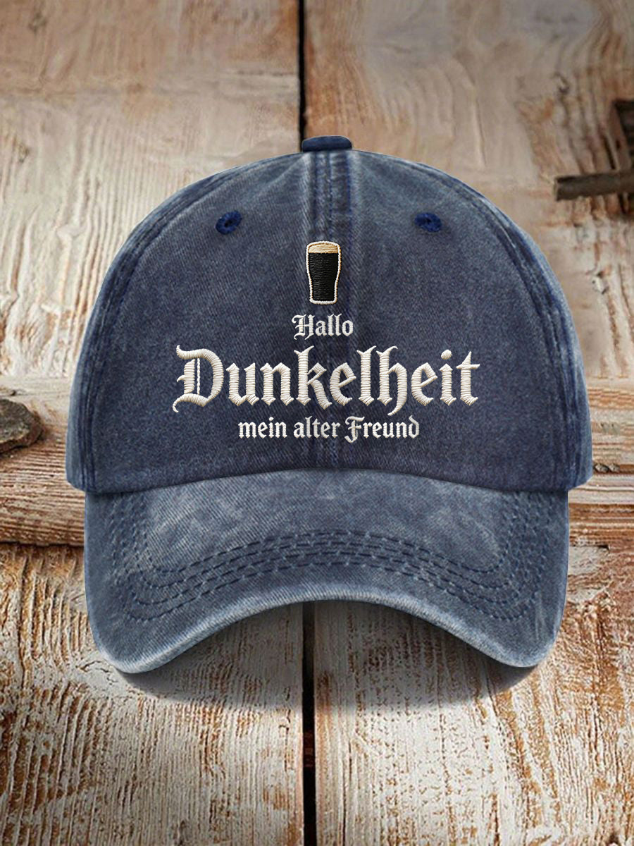 Unisex Kappe mit dem Aufdruck „Hello Darkness My Old Friend“
