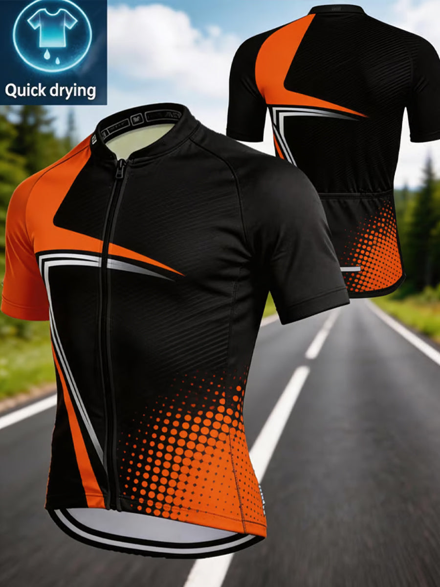 Herren-Outdoor-Sonnenschutz-, Multitaschen-, schnell trocknendes, atmungsaktives, kühlendes Freizeit-Radtrikot