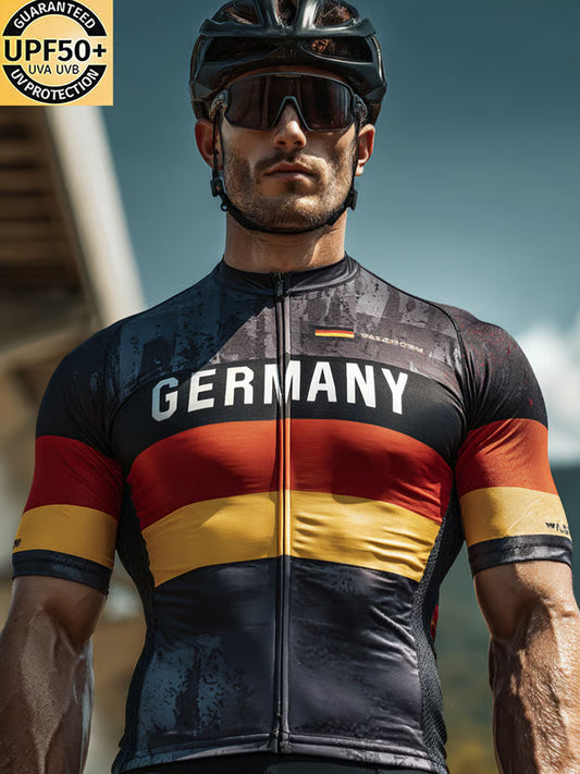 Herren-Outdoor-Sonnenschutz-, Multitaschen-, schnell trocknendes, atmungsaktives, kühlendes Freizeit-Radtrikot
