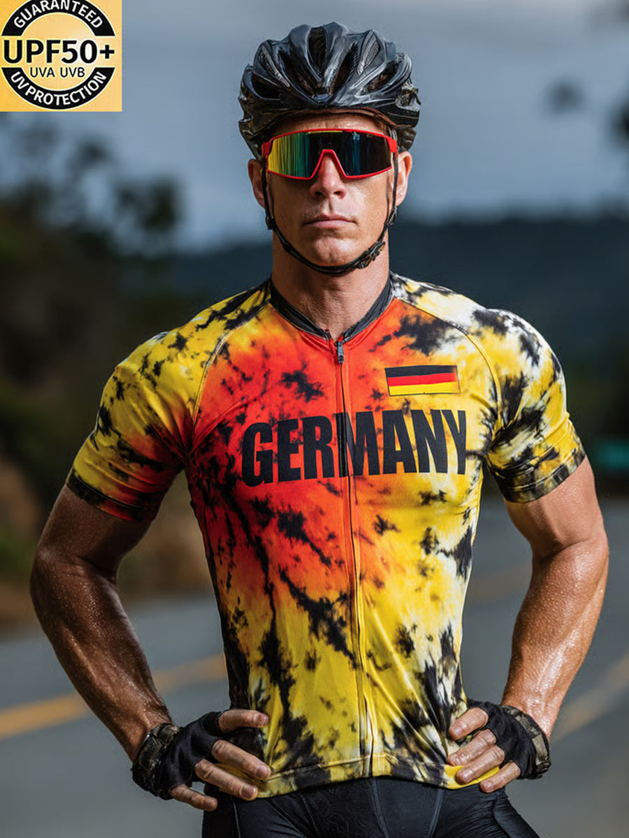 Herren-Outdoor-Sonnenschutz-, Multitaschen-, schnell trocknendes, atmungsaktives, kühlendes Freizeit-Radtrikot