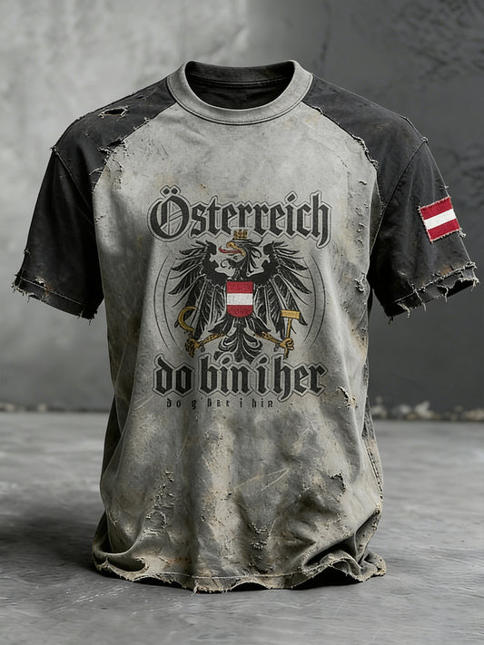 Retro österreichi scher Kunstdruck Casual T-Shirt