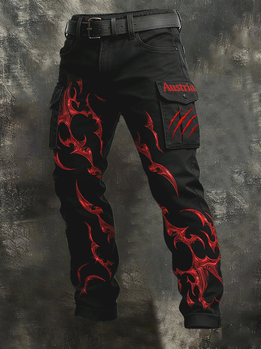 Herren-Damen-Mode-Print-Schwarze Freizeit-Hose