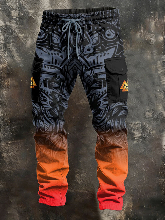 Herren Retro Urlaub Business Kunstprint Freizeit Berufsbekleidung Hose
