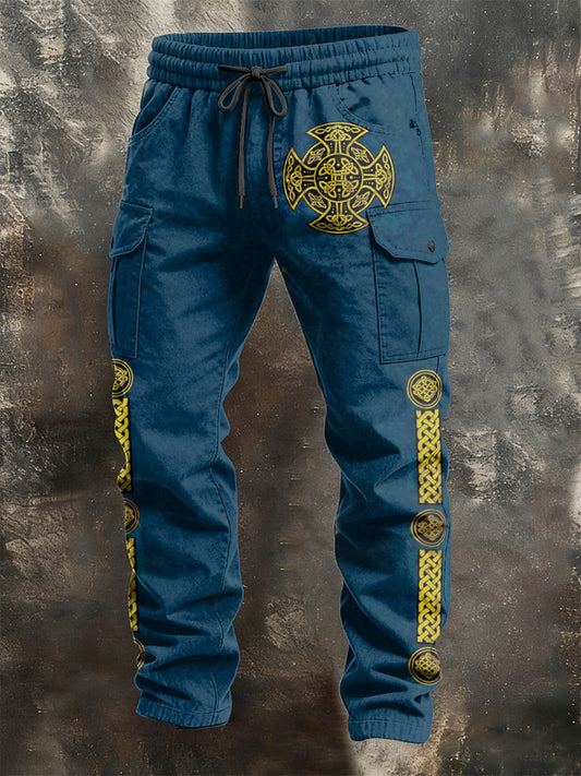 Herren Retro Urlaub Business Kunstprint Freizeit Berufsbekleidung Hose