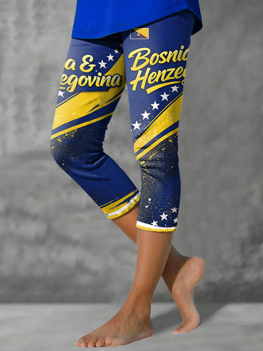 Frauen Bosnien Fußball Liebhaber ZMAJEVI Bedruckte Leggings