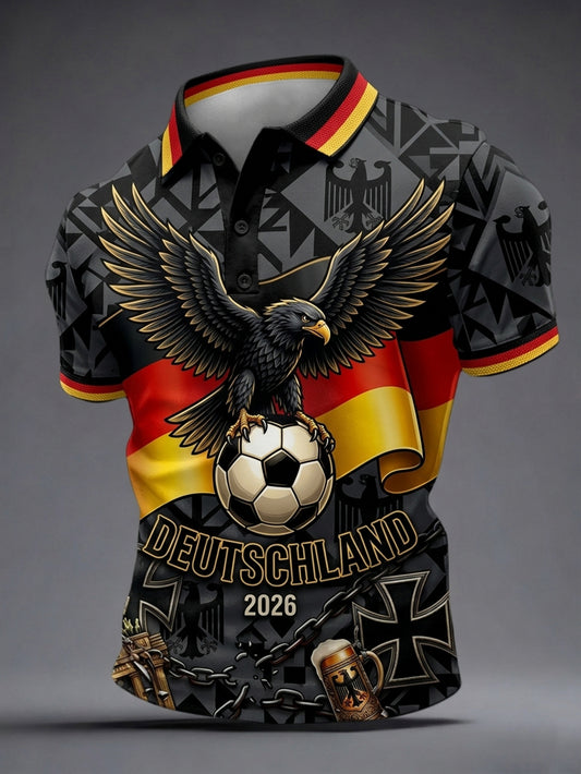 Männer Deutschland Fußball Liebhaber kurze Ärmel Shirt