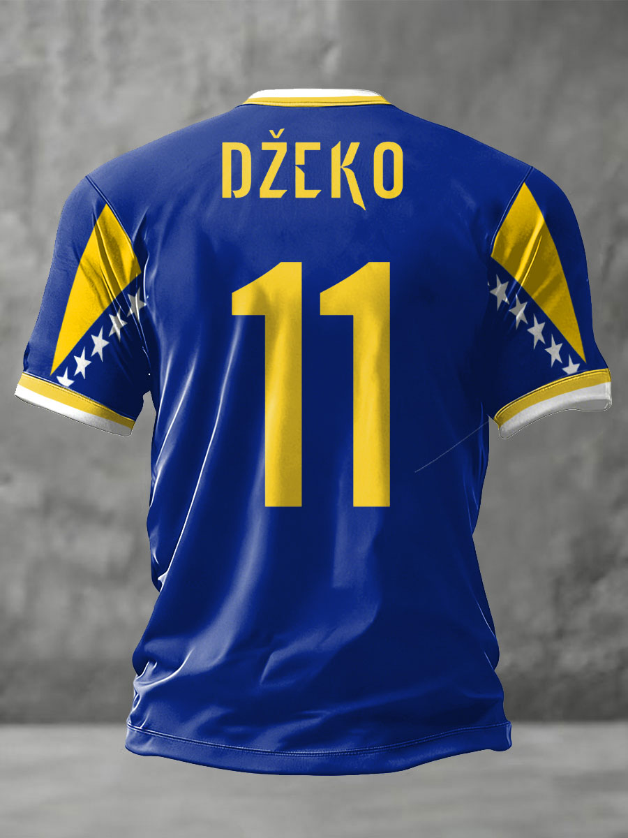 Herren-Fußballfan-T-Shirt mit Bosnien-ZMAJEVI-Print