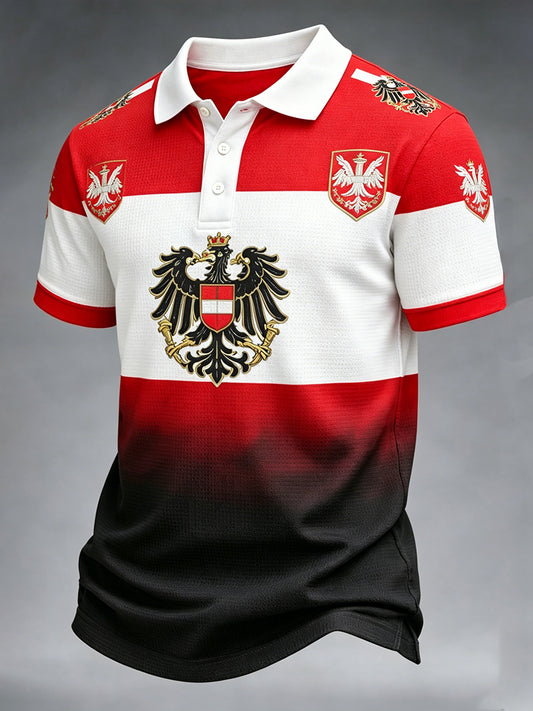 Retro österreichischer Kunstdruck Lässiges Poloshirt
