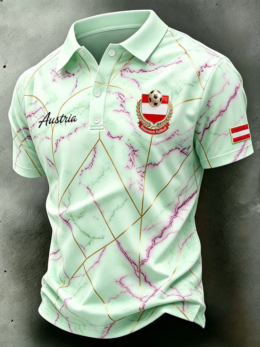 Herren-Fußball-bedrucktes, lässiges Polos hirt