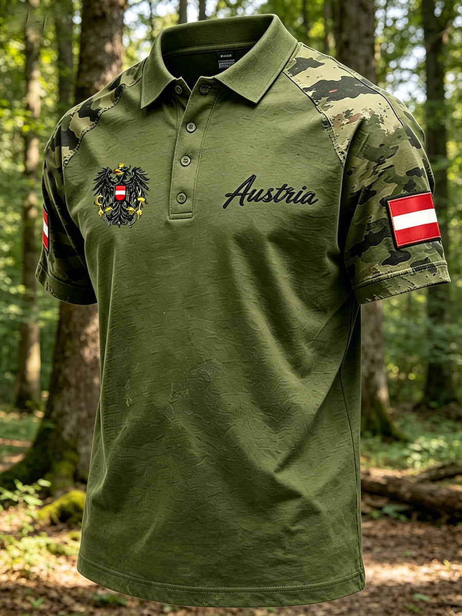Lässiges Raglan-Ärmel-T-Shirt für Männer mit Tarnmuster