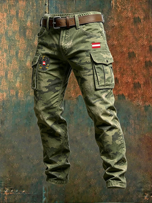 Herren-Cargo hosen mit Tarnmuster