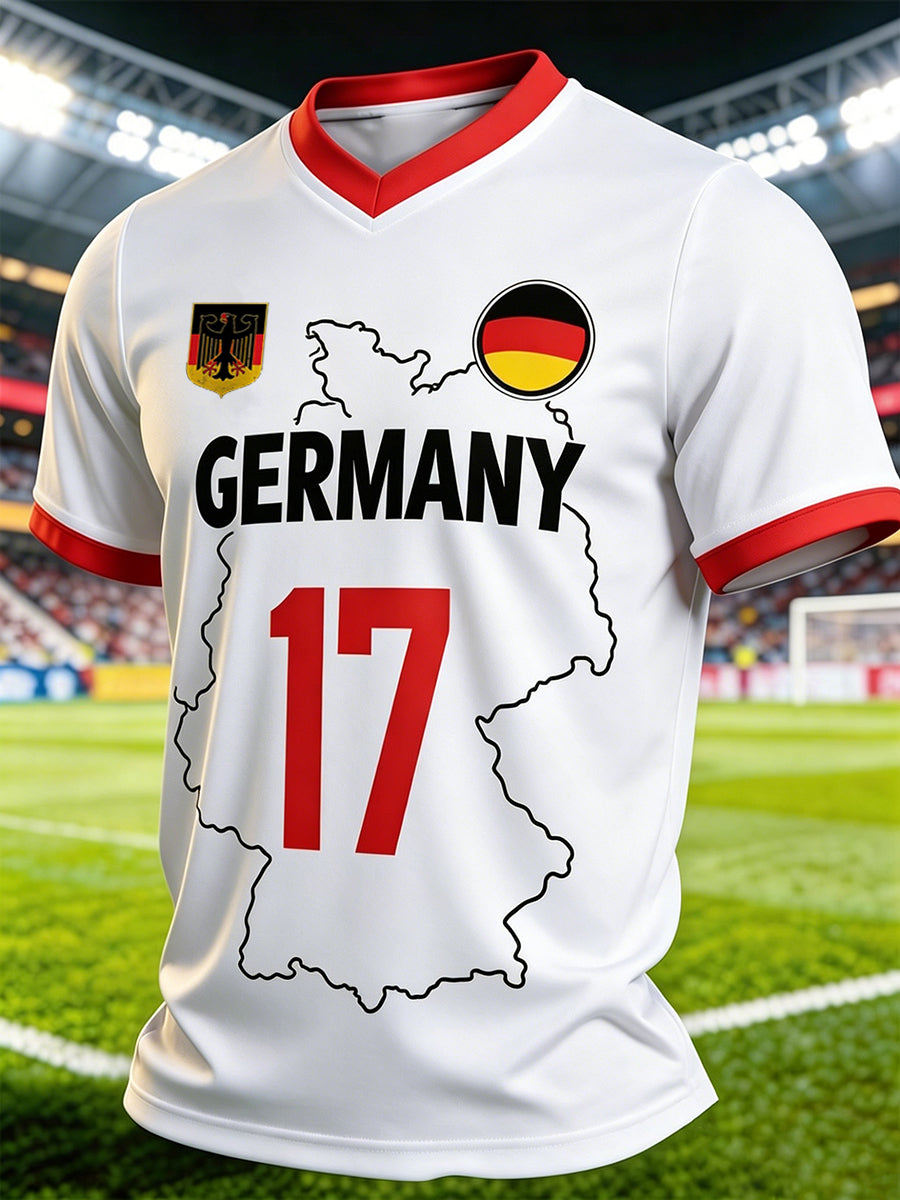 Herren-Deutschland-Fußballfantrikot