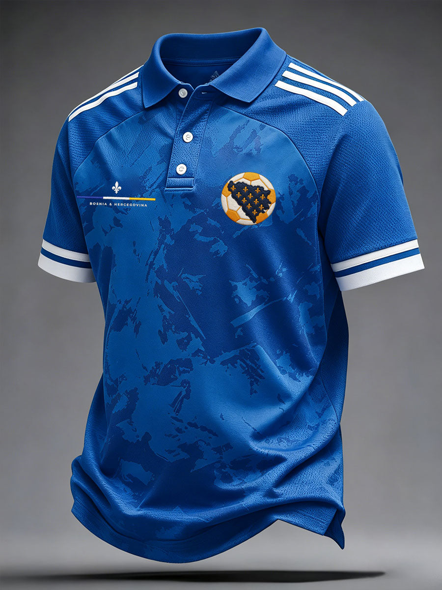 Herren Bosnien Sportliebhaber Kunst gedruckt Freizeitoberteile