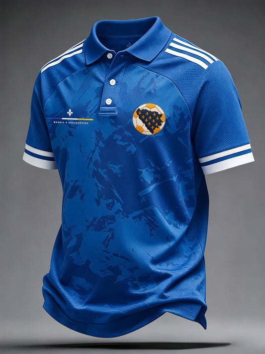 Herren Bosnien Sportliebhaber Kunst gedruckt Freizeitoberteile